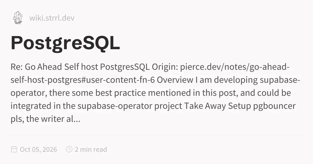 PostgreSQL